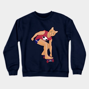 Cat skater Crewneck Sweatshirt